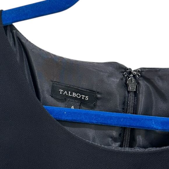 Talbots Classic Ponte Sheath Dress In Black - Picture 6 of 7